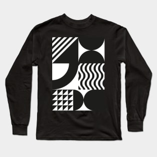 Geometric Bauhaus Pattern II Long Sleeve T-Shirt